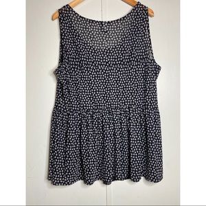 Torrid skull print peplum top